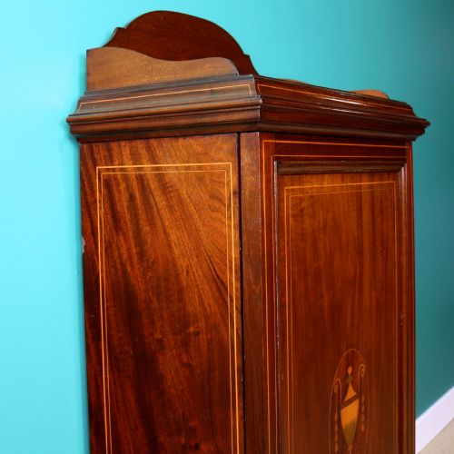 VICTORIAN MAHOGANY MARQUETRY MUSIC SIDE CABINET BY KEEBLE LONDON - ADDITIONAL PHOTO 10