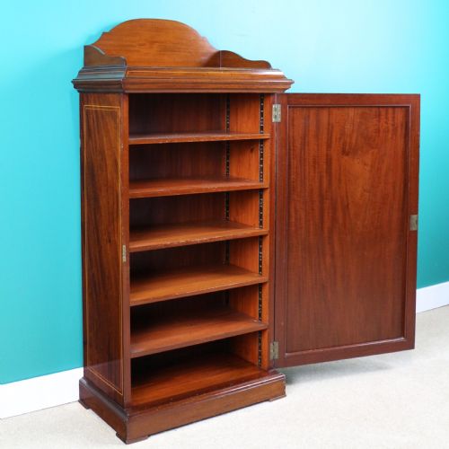 VICTORIAN MAHOGANY MARQUETRY MUSIC SIDE CABINET BY KEEBLE LONDON - ADDITIONAL PHOTO 15