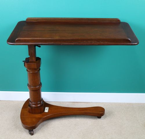 19TH CENTURY CARTERS PATENT MAHOGANY ADJUSTABLE BED READING TABLE - ADDITIONAL PHOTO 6