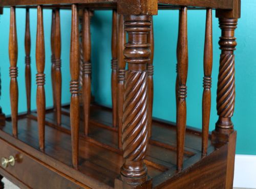 IRISH EARLY 19TH CENTURY REGENCY MAHOGANY CANTERBURY - ADDITIONAL PHOTO 7