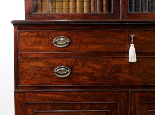 GEORGE III GILLOWS MAHOGANY SECRETAIRE BOOKCASE CABINET - ADDITIONAL PHOTO 9