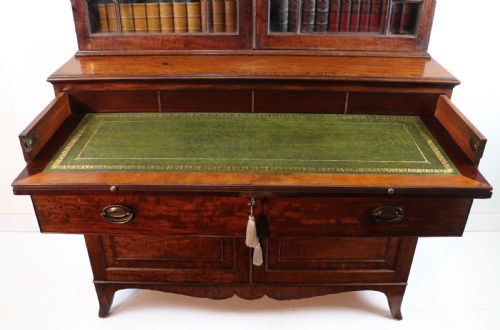 GEORGE III GILLOWS MAHOGANY SECRETAIRE BOOKCASE CABINET - ADDITIONAL PHOTO 15