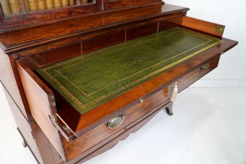 GEORGE III GILLOWS MAHOGANY SECRETAIRE BOOKCASE CABINET - ADDITIONAL PHOTO 16