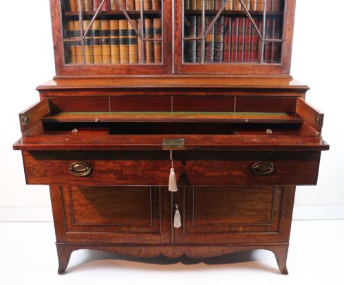 GEORGE III GILLOWS MAHOGANY SECRETAIRE BOOKCASE CABINET - ADDITIONAL PHOTO 19