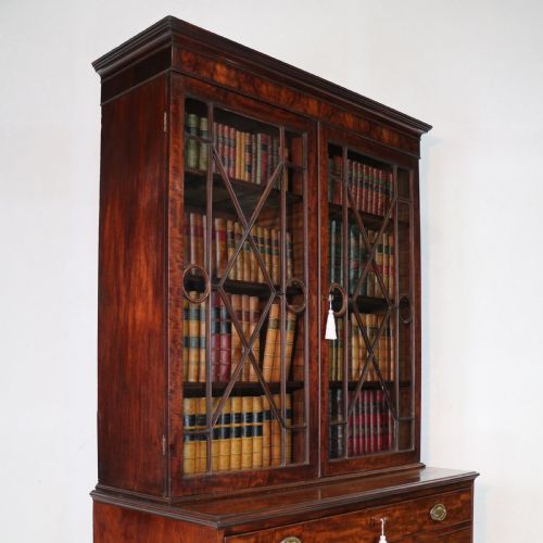 GEORGE III GILLOWS MAHOGANY SECRETAIRE BOOKCASE CABINET - ADDITIONAL PHOTO 23