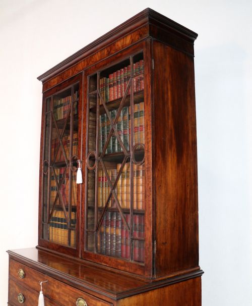 GEORGE III GILLOWS MAHOGANY SECRETAIRE BOOKCASE CABINET - ADDITIONAL PHOTO 25