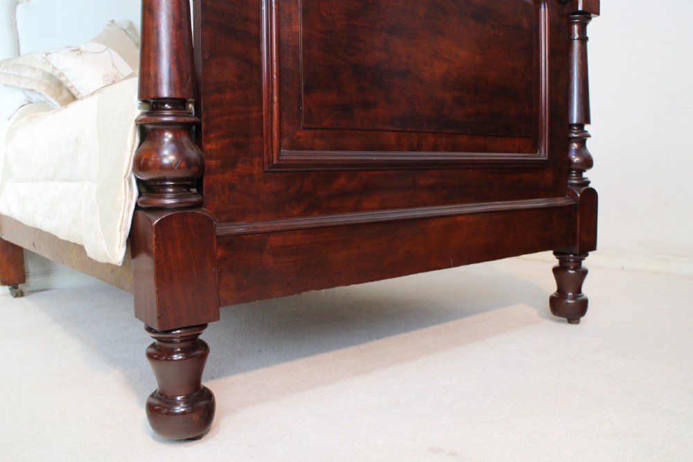 Scottish Victorian Mahogany Double Bed View VI