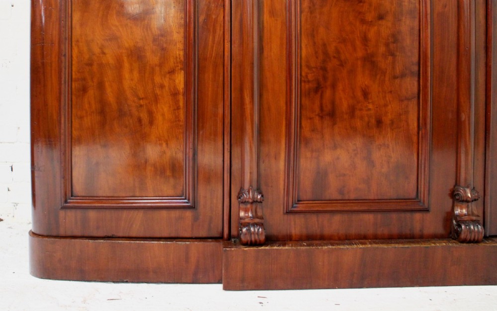 Victorian Mahogany Three Door Breakfront Wardrobe View X
