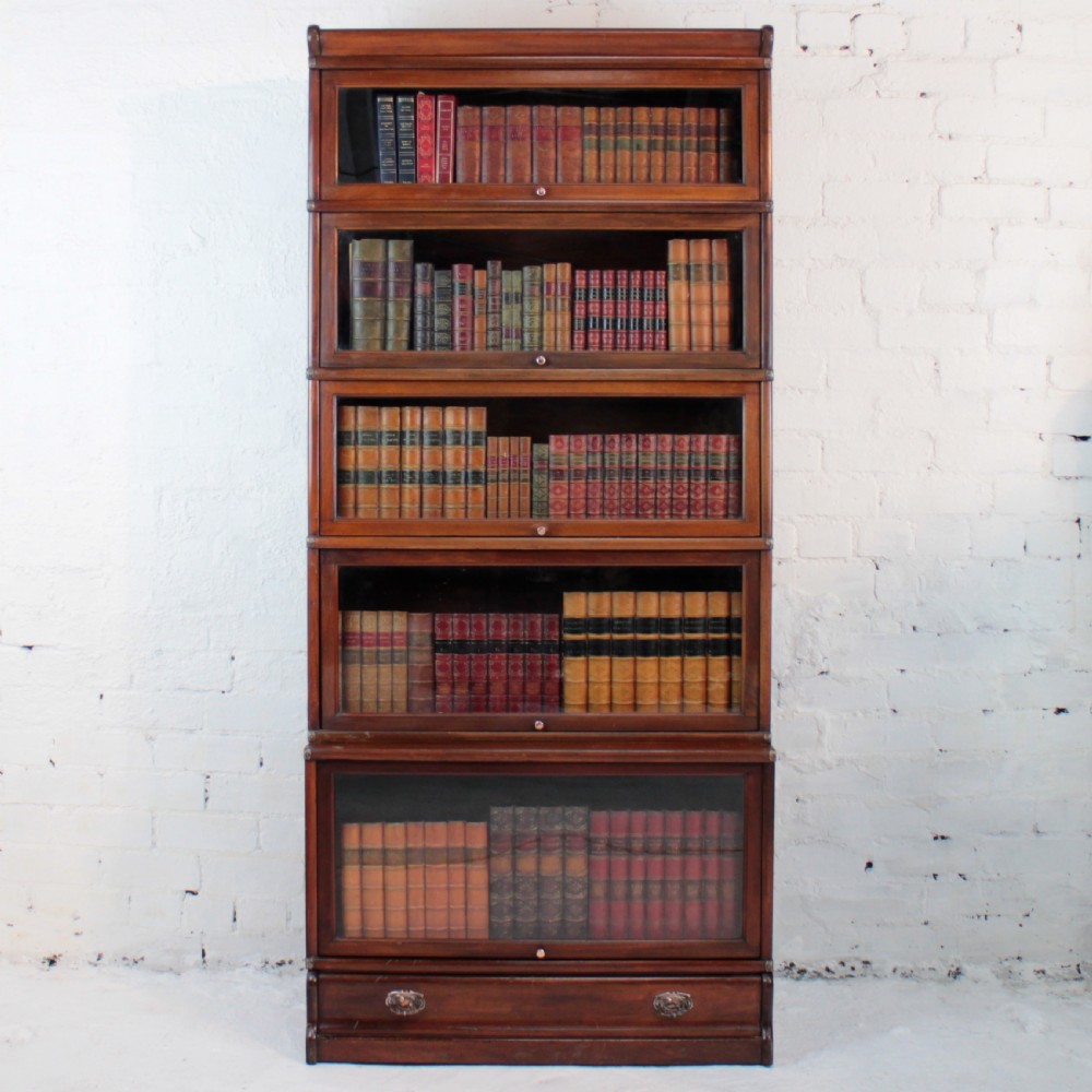 Globe Wernicke Mahogany Five Section Stacking Bookcase, c.1900 View II