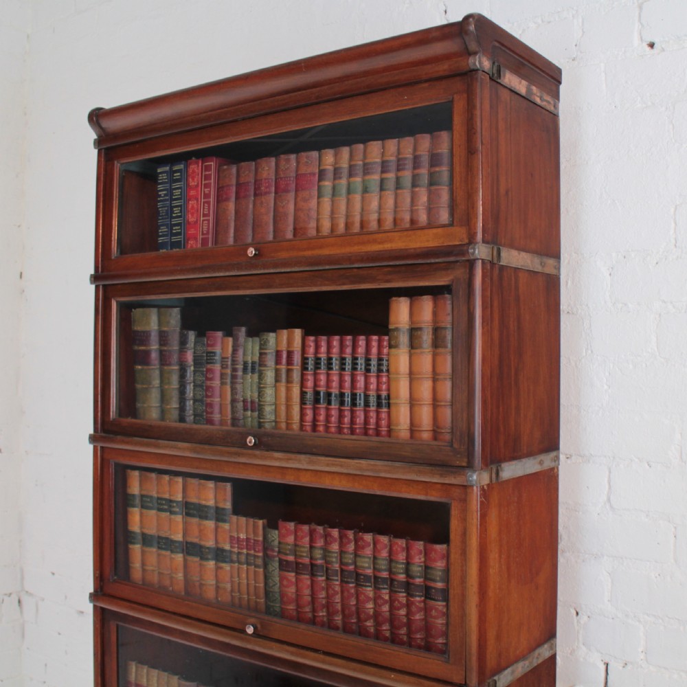Globe Wernicke Mahogany Five Section Stacking Bookcase, c.1900 View XI