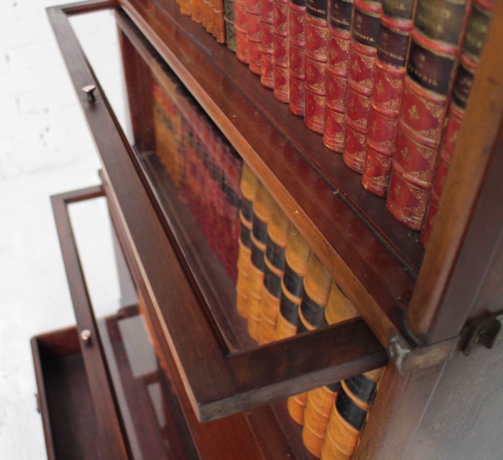 Globe Wernicke Mahogany Five Section Stacking Bookcase, c.1900 View XV