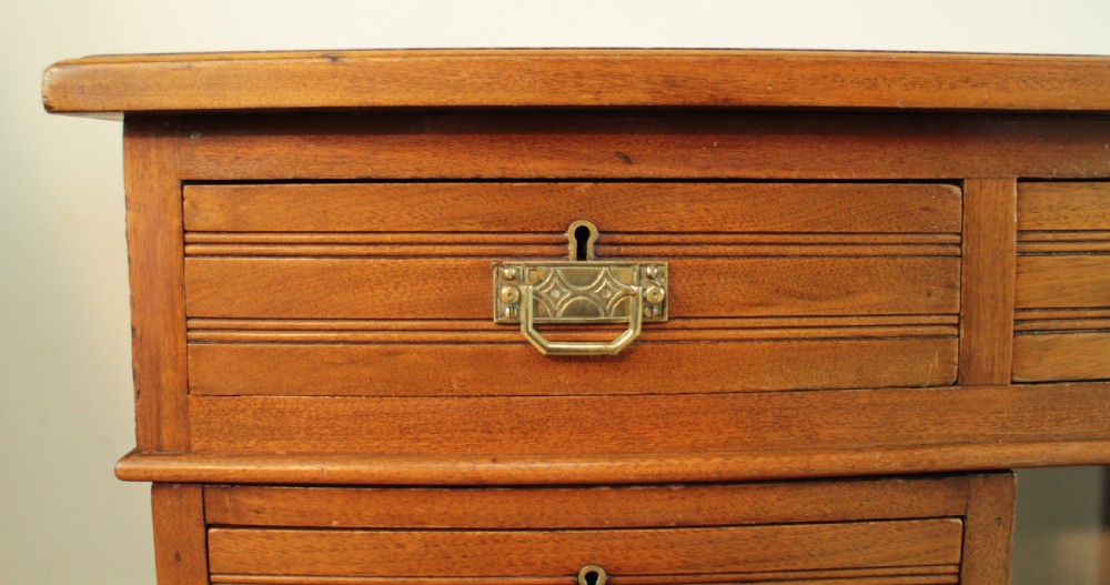 Late Victorian Walnut Pedestal Desk, c.1880 View XII