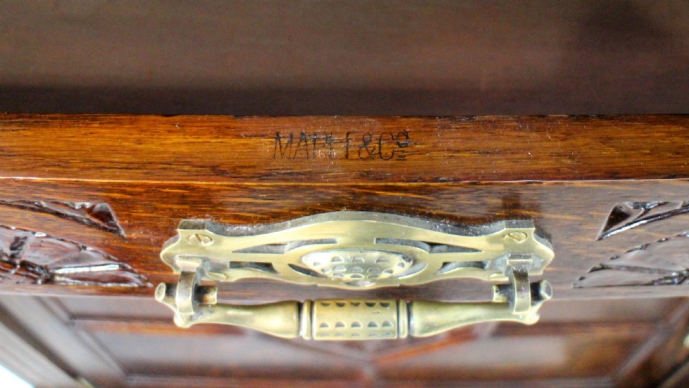 Maple & Co Large Victorian Oak Breakfront Bookcase View XV