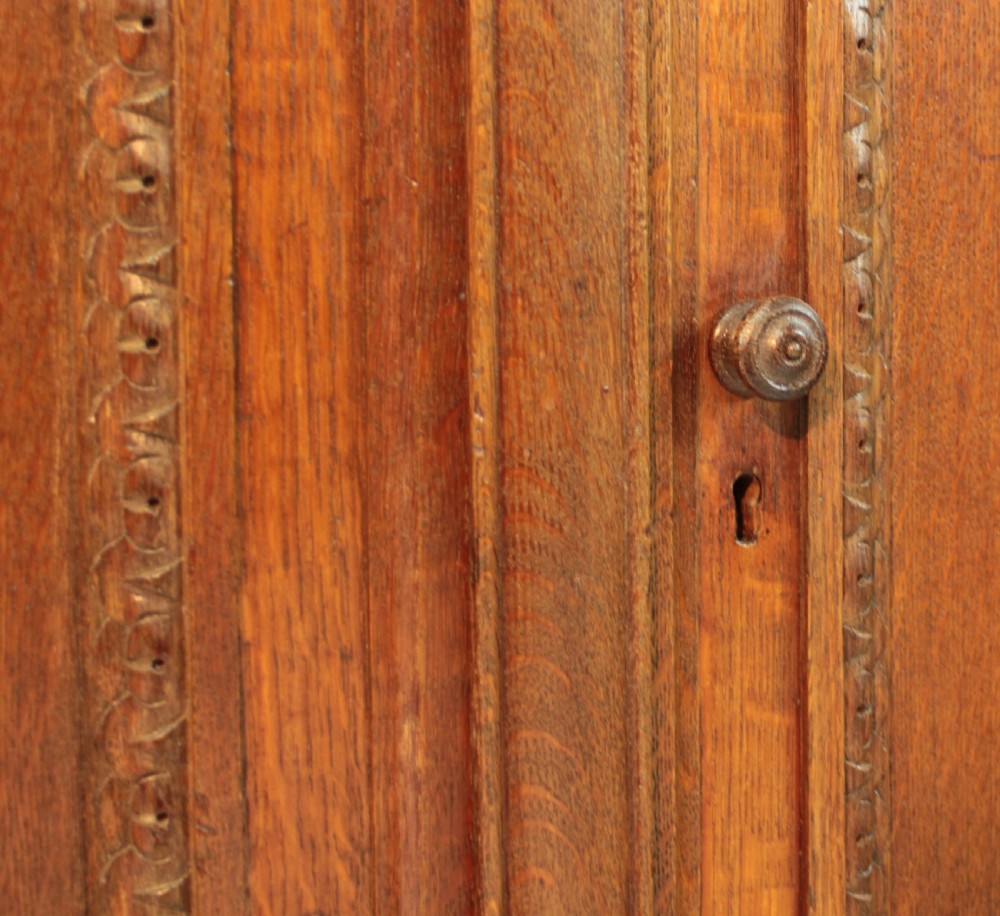 Victorian Ivy Carved Oak Library Bookcase View XXII