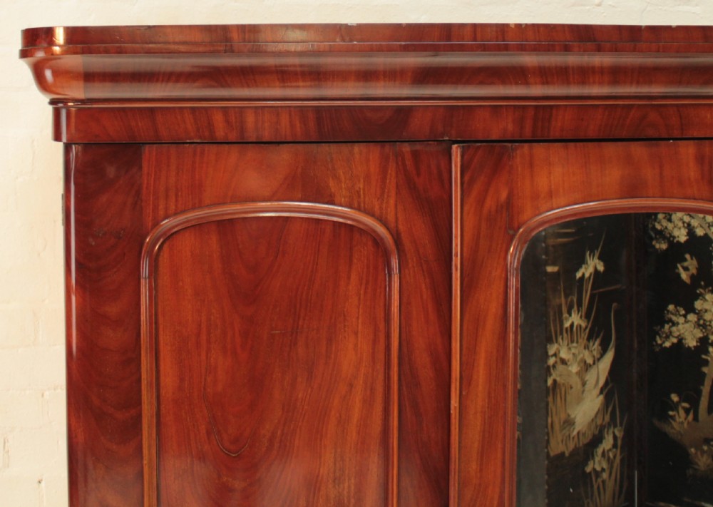 Victorian Mahogany Three Door Fitted Wardrobe View V