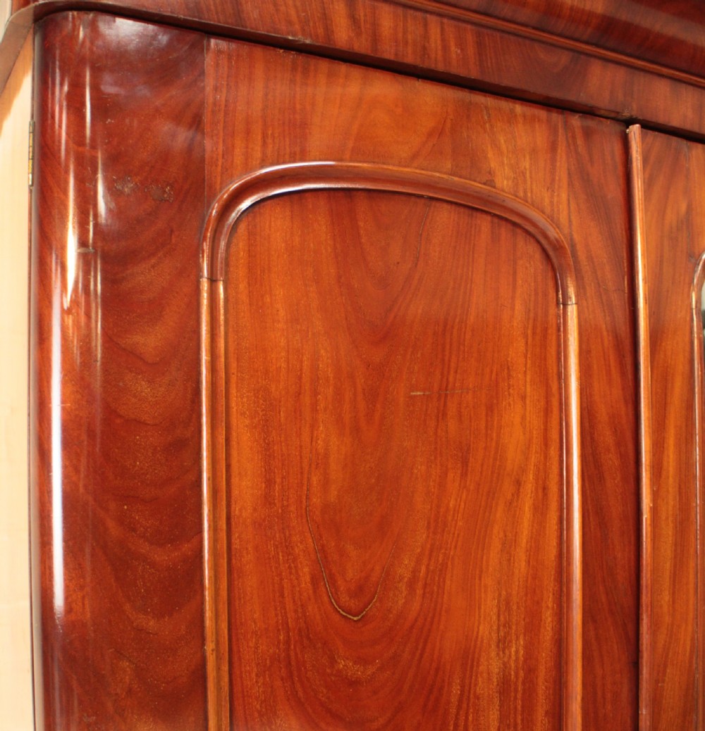 Victorian Mahogany Three Door Fitted Wardrobe View VII