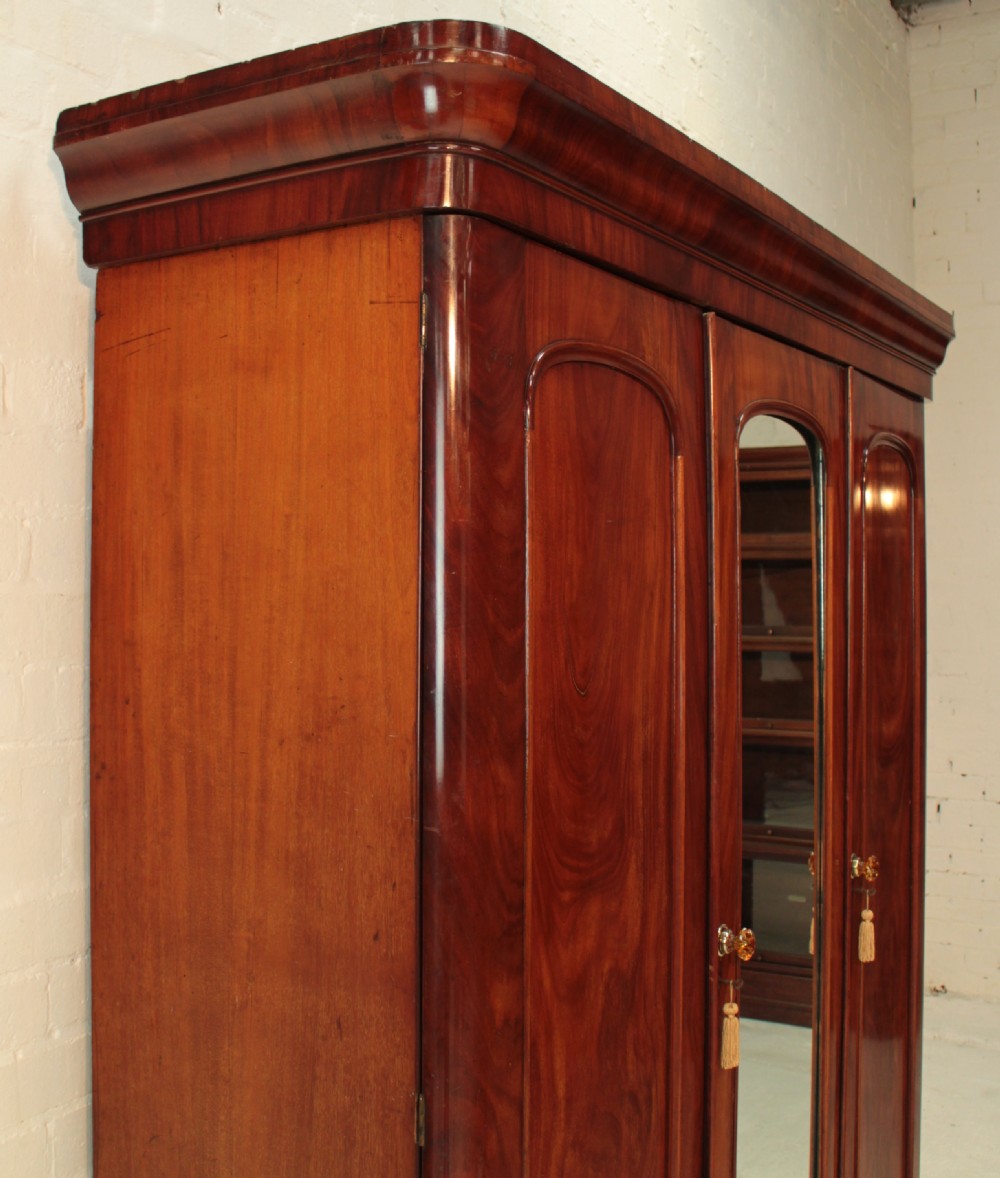Victorian Mahogany Three Door Fitted Wardrobe View XXIV