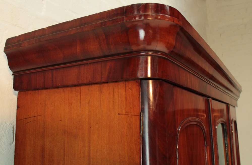 Victorian Mahogany Three Door Fitted Wardrobe View XXV
