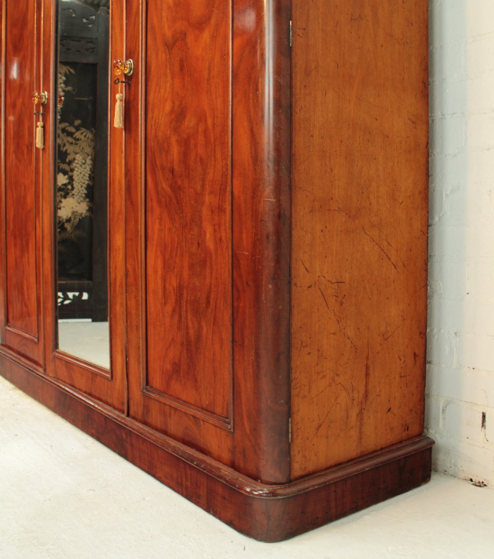 Victorian Mahogany Three Door Fitted Wardrobe View XXIX