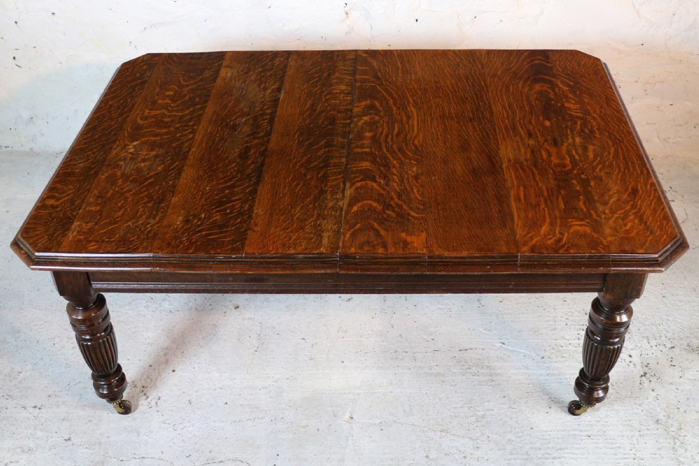 Arts & Crafts Extending Oak Dining Table & 4 Leaves - 12ft, seats 14-16 View XIII