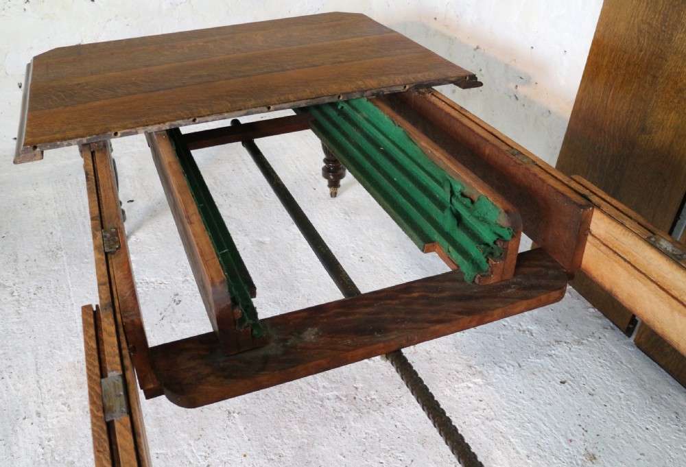 Arts & Crafts Extending Oak Dining Table & 4 Leaves - 12ft, seats 14-16 View XXII