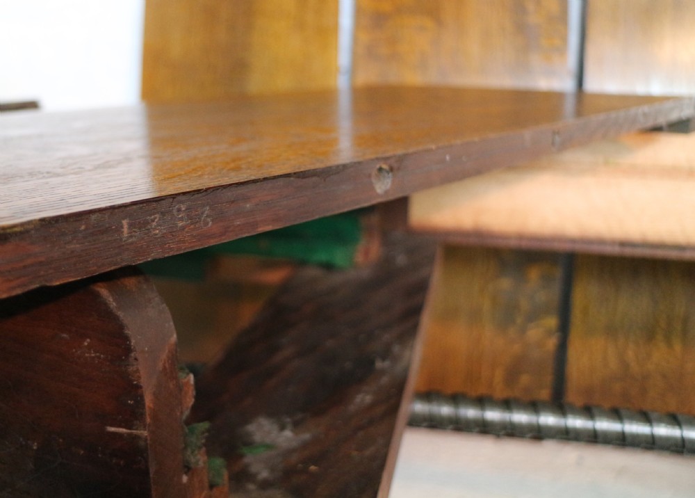 Arts & Crafts Extending Oak Dining Table & 4 Leaves - 12ft, seats 14-16 View XXIII