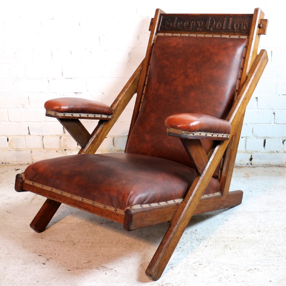 Arts & Crafts Oak 'Sleepy Hollow' Library Armchair