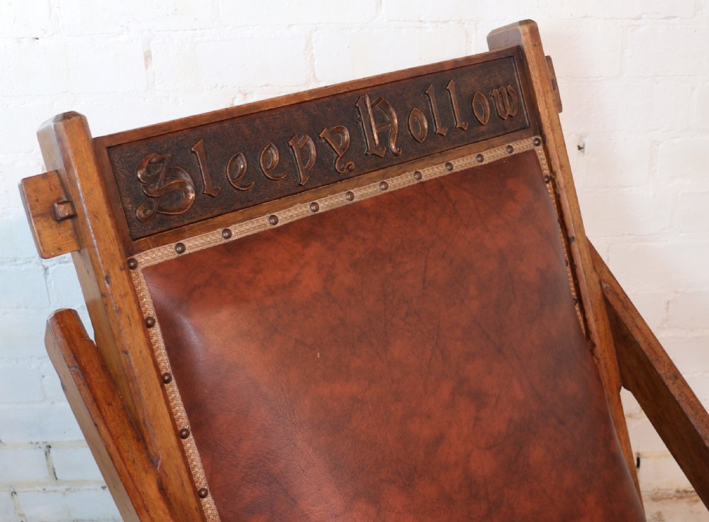 Arts & Crafts Oak 'Sleepy Hollow' Library Armchair View II