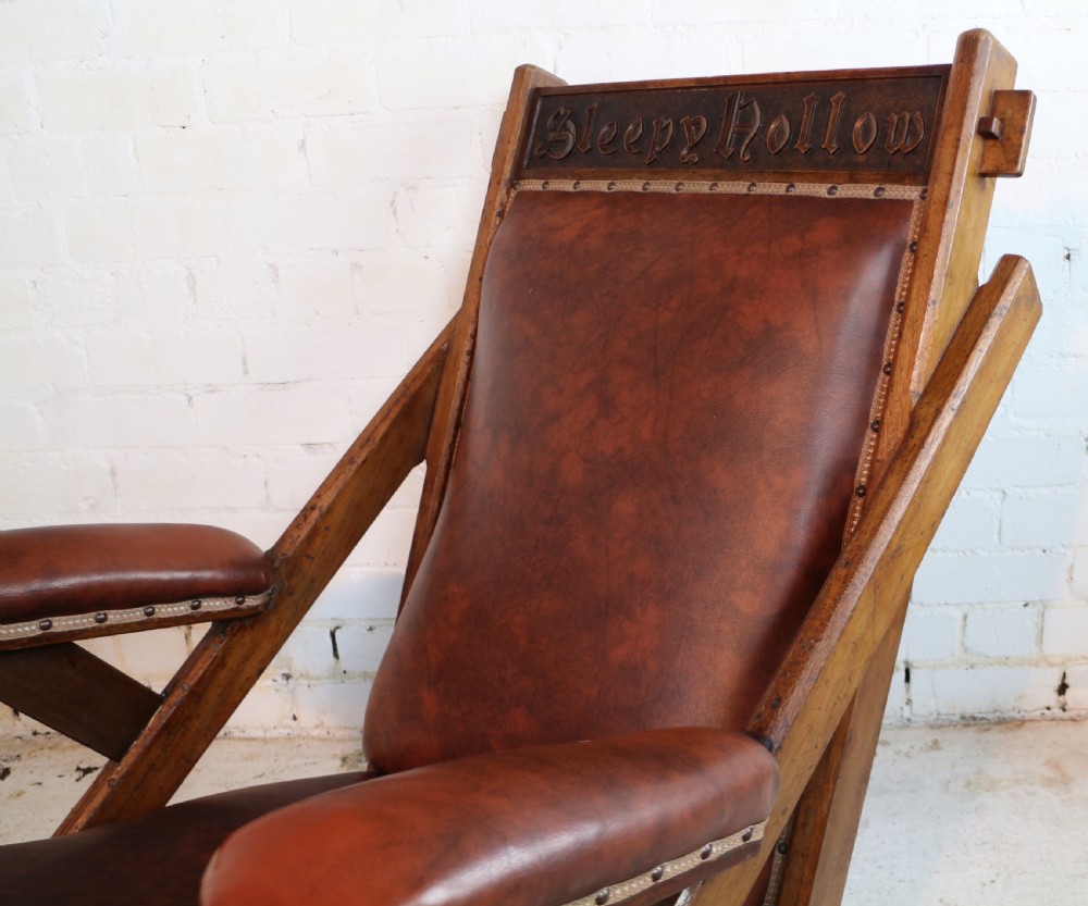 Arts & Crafts Oak 'Sleepy Hollow' Library Armchair View III