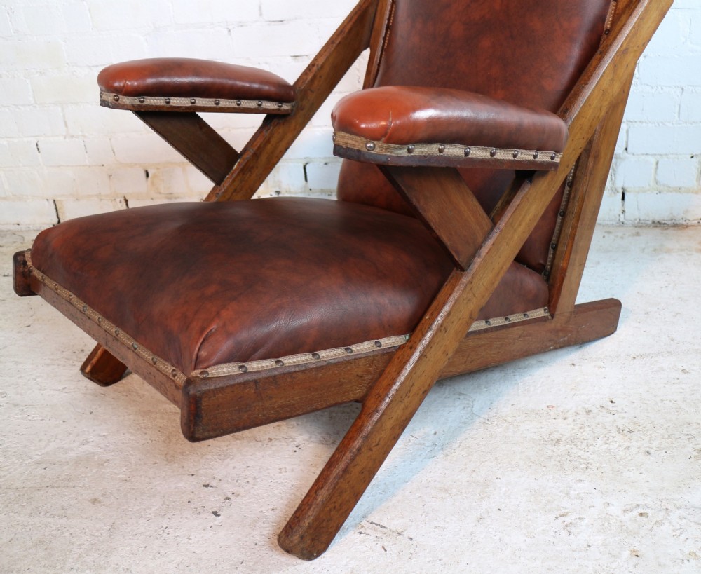 Arts & Crafts Oak 'Sleepy Hollow' Library Armchair View V