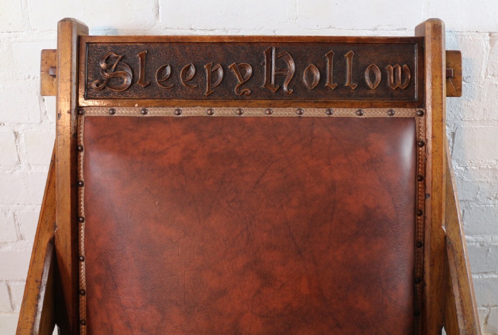 Arts & Crafts Oak 'Sleepy Hollow' Library Armchair View VIII