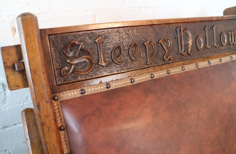 Arts & Crafts Oak 'Sleepy Hollow' Library Armchair View IX
