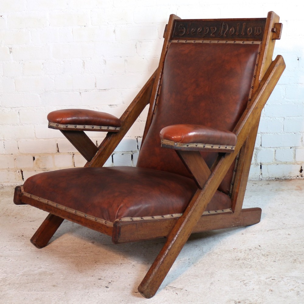 Arts & Crafts Oak 'Sleepy Hollow' Library Armchair View XII