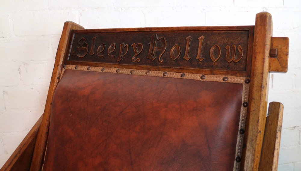 Arts & Crafts Oak 'Sleepy Hollow' Library Armchair View XIX