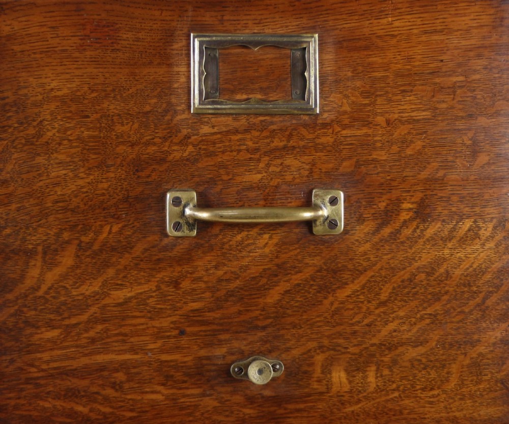 Antique Golden Oak Four Drawer Filing Cabinet by Yawman & Erbe, c.1910 View XXI