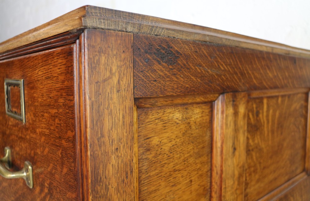 Antique Golden Oak Four Drawer Filing Cabinet by Yawman & Erbe, c.1910 View XXII