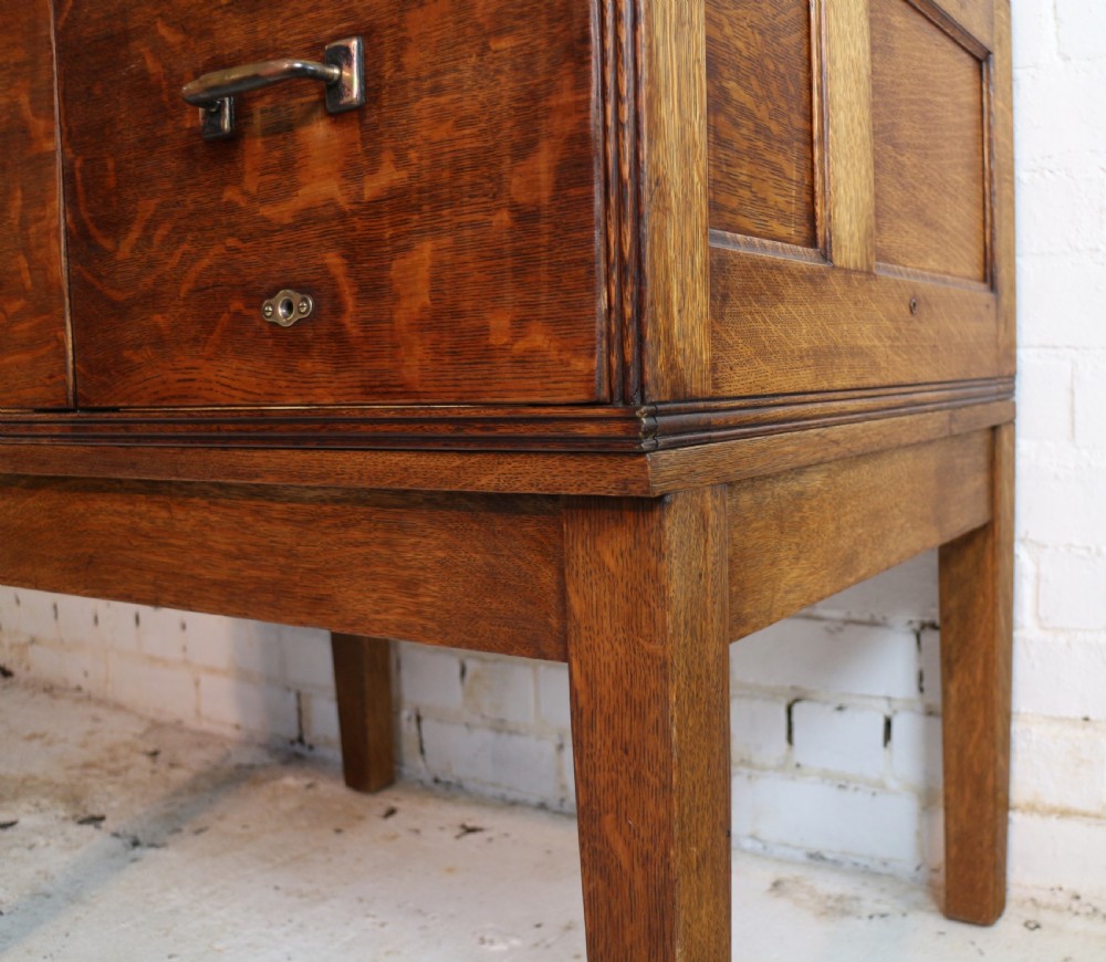 Antique Golden Oak Four Drawer Filing Cabinet by Yawman & Erbe, c.1910 View XXVII