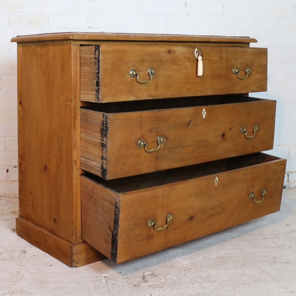 Early Victorian Antique Scottish Pine Estate Chest View XX