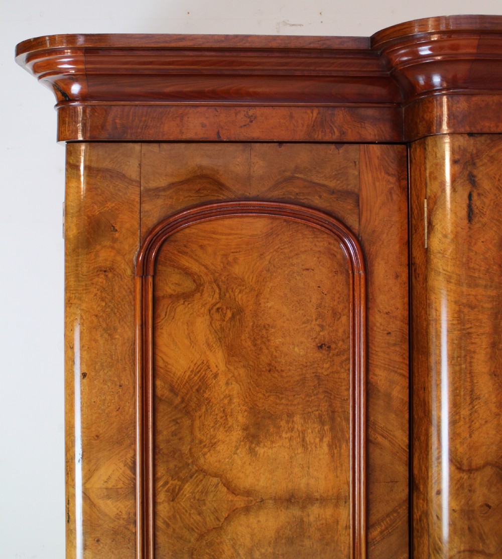 Victorian Walnut Breakfront Fitted Wardrobe View VI