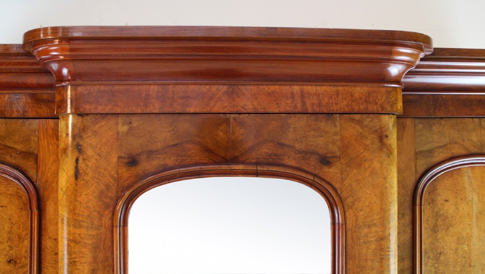 Victorian Walnut Breakfront Fitted Wardrobe View VII