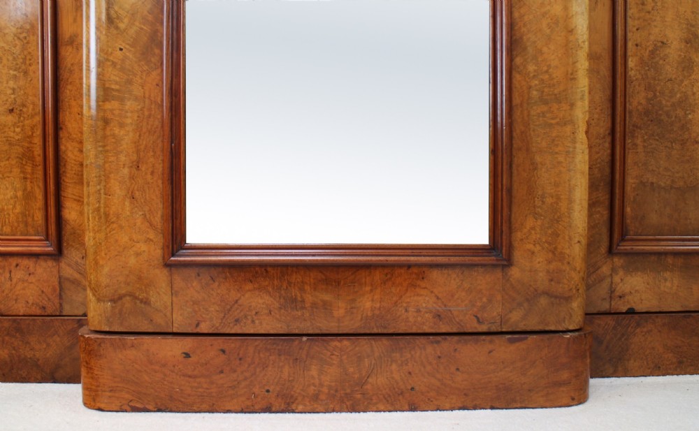 Victorian Walnut Breakfront Fitted Wardrobe View XII