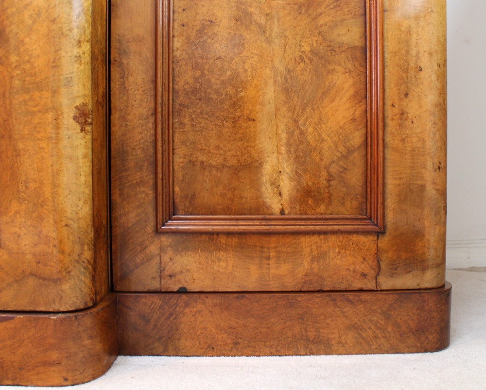 Victorian Walnut Breakfront Fitted Wardrobe View XIV