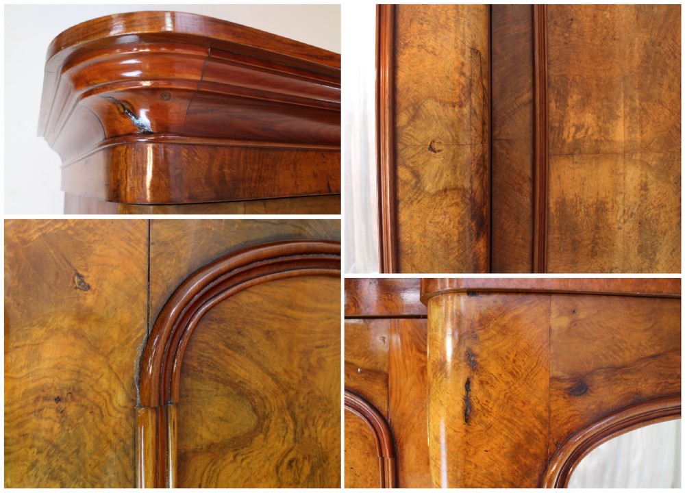Victorian Walnut Breakfront Fitted Wardrobe View XX