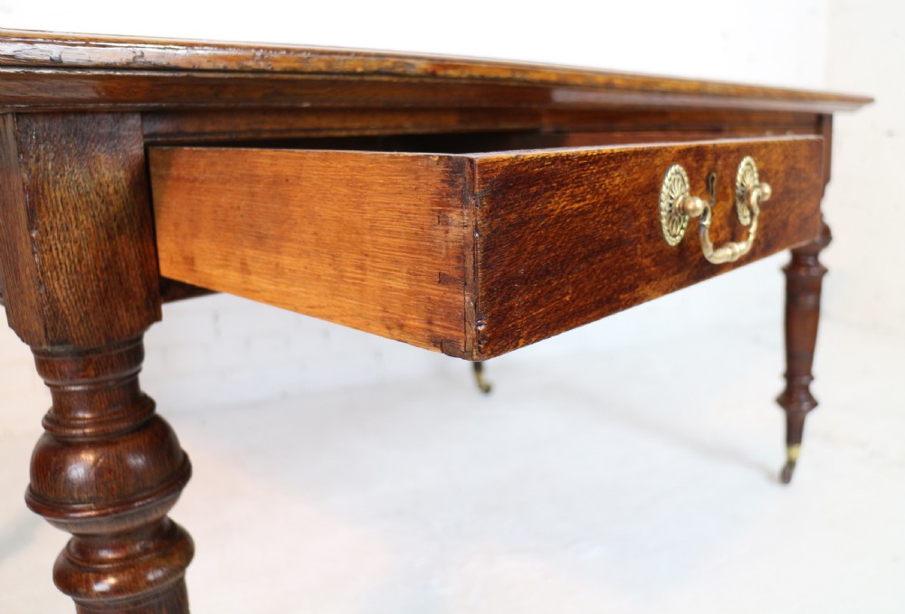 Victorian Oak 5ft Partner’s Writing Table by James Shoolbred, London View XXI