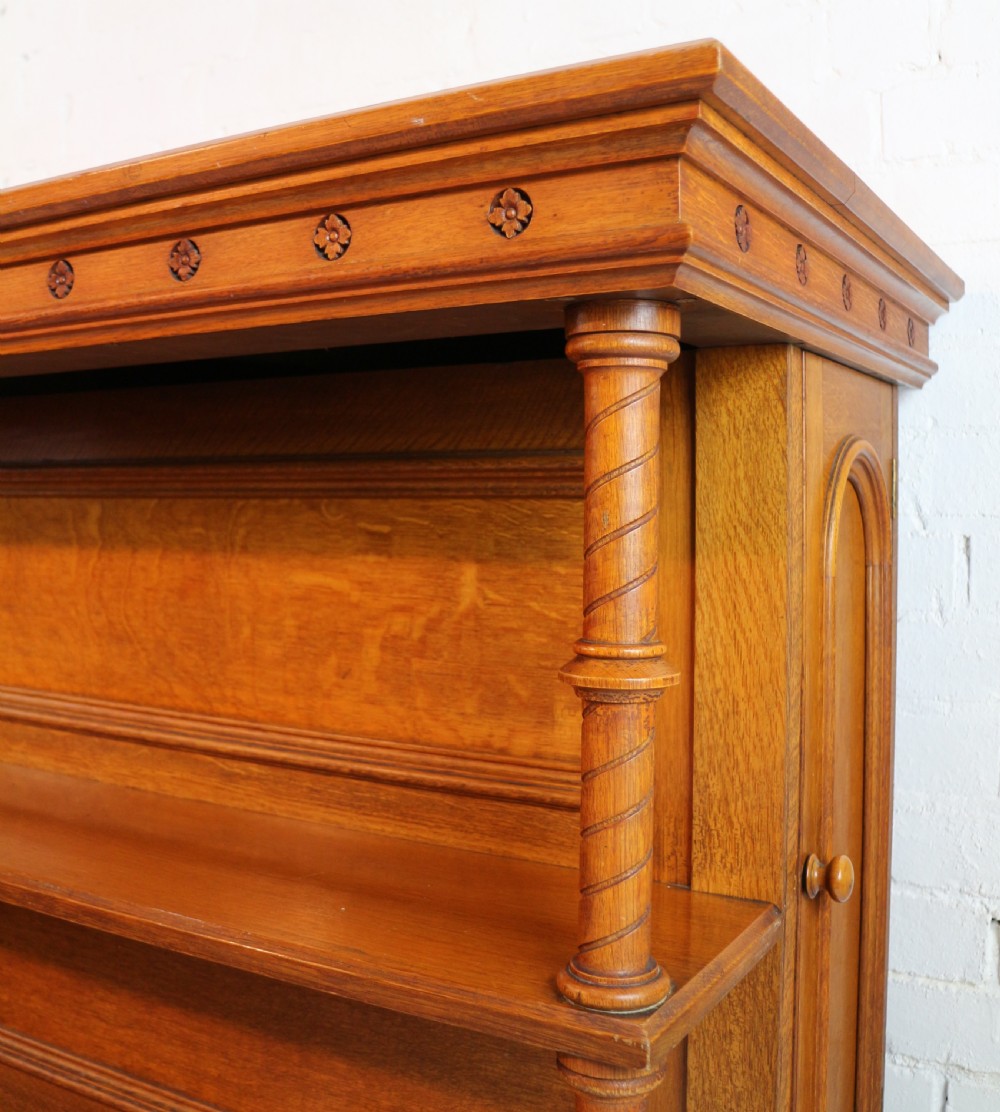 Victorian Oak Extending Dining Table & Leaf Holder,  12ft View XXV