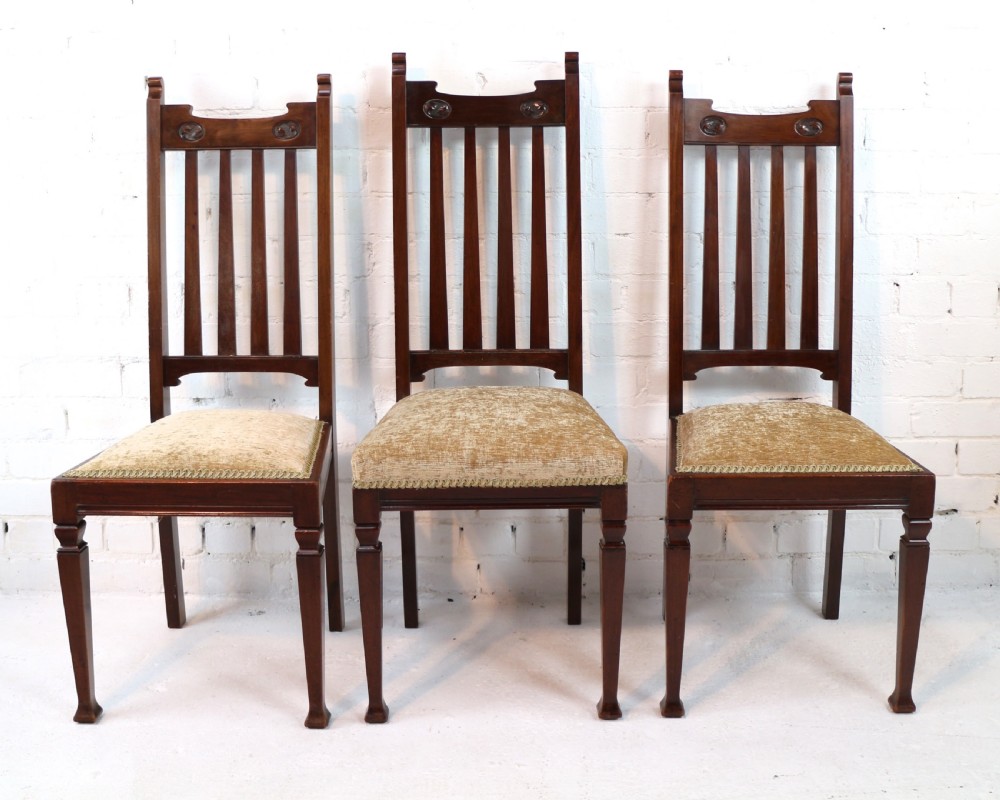 Set of Twelve Arts & Crafts Walnut Dining Chairs, Attributed to Shapland & Petter (12) View IV