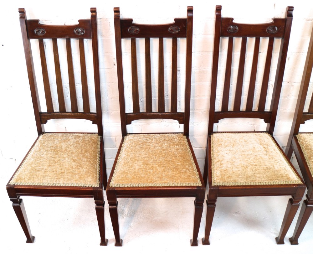 Set of Twelve Arts & Crafts Walnut Dining Chairs, Attributed to Shapland & Petter (12) View XVIII