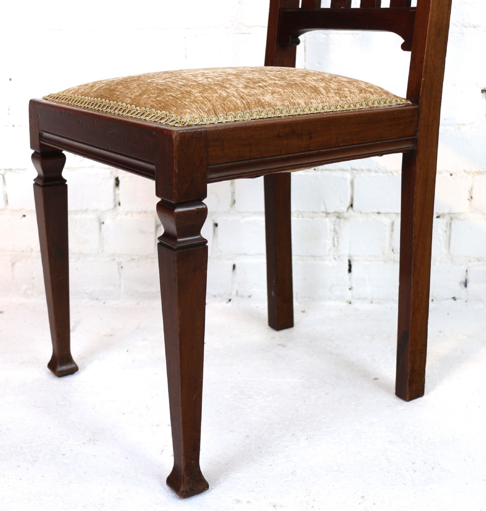 Set of Twelve Arts & Crafts Walnut Dining Chairs, Attributed to Shapland & Petter (12) View XXV
