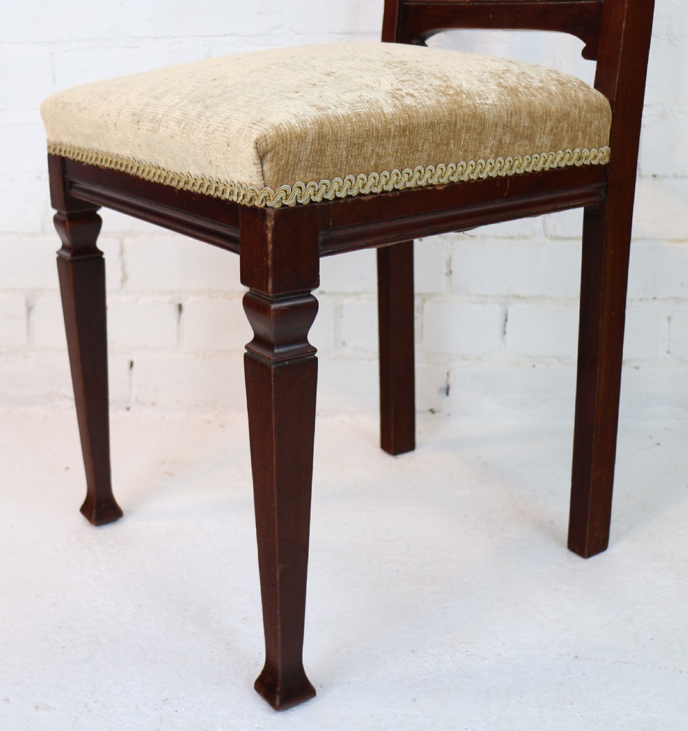 Set of Twelve Arts & Crafts Walnut Dining Chairs, Attributed to Shapland & Petter (12) View XXVI