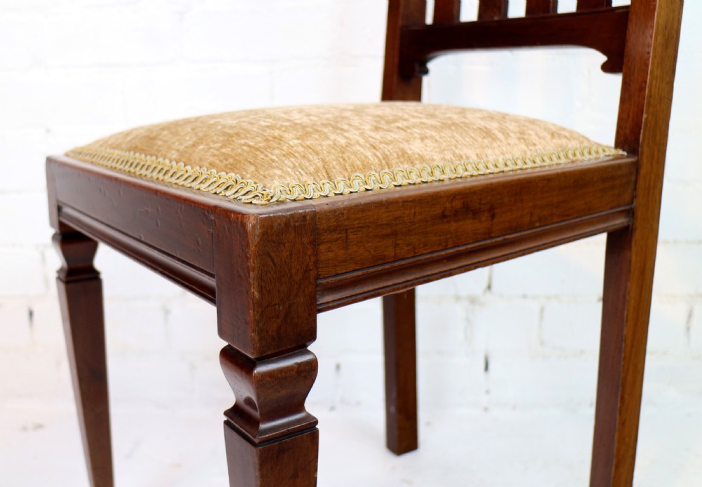 Set of Twelve Arts & Crafts Walnut Dining Chairs, Attributed to Shapland & Petter (12) View XXVII